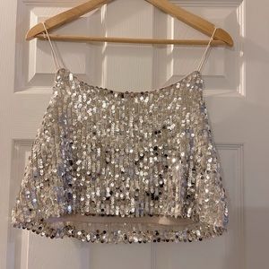 Sequin Cropped top